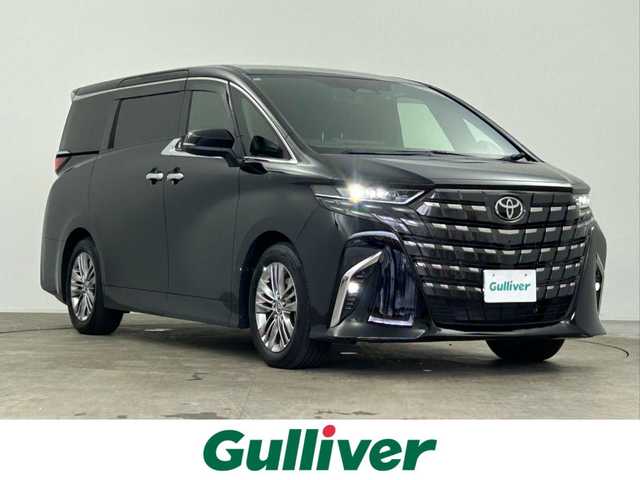 トヨタ アルファード Z 千葉県 2024(令6)年 1万km ブラック 禁煙車/トヨタセーフティセンス/・プリクラッシュセーフティ/・レーダークルーズコントロール/・レーントレーシングアシスト/・パーキングサポートブレーキ/・デジタルインナーミラー/・アダプティブハイビームシステム/・プロアクティブドライビングアシスト/・パノラミックビューモニター/・パーキングサポートブレーキ/・リアクロストラフィックアラート/サンルーフ/両側パワースライドドア/パワーバックドア/純正14インチディスプレイナビ/・Bluetooth/・Miracast/・フルセグTV/後席フリップダウンモニター/全方位カメラ/レーダークルーズコントロール/LEDオートライト/ハーフレザーシート/シートヒーター/パワーシート/エアシート/純正18インチアルミホイール/オートエアコン/USBポート/プッシュスタート/スマートキー