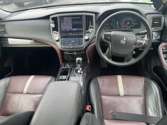 トヨタ クラウン ハイブリッド アスリートS ブラックスタイル 大阪府 2015(平27)年 6.4万km プレシャスブラックパール 純正ナビ（DVD/CD/BT）/フルセグTV/バックカメラ/ETC/オートエアコン/オートライト/純正エンジンスターター/前席パワーシート/前席シートヒーター/前席シートクーラー/クルーズコントロール/純正アルミホイール/純正フロアマット/保証書、取説