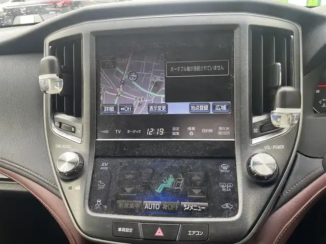 トヨタ クラウン ハイブリッド アスリートS ブラックスタイル 大阪府 2015(平27)年 6.4万km プレシャスブラックパール 純正ナビ（DVD/CD/BT）/フルセグTV/バックカメラ/ETC/オートエアコン/オートライト/純正エンジンスターター/前席パワーシート/前席シートヒーター/前席シートクーラー/クルーズコントロール/純正アルミホイール/純正フロアマット/保証書、取説