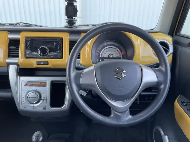 スズキ ハスラー G 愛媛県 2018(平30)年 6.6万km アクティブイエロー/ブラック2トーンルーフ 5速MT/前方ドラレコ/シートヒーター/ビルトインETC/純正フロアマット/USB/スペアキー/CDプレーヤー/AUX/横滑り防止/パワーステアリング/パワーウインドウ