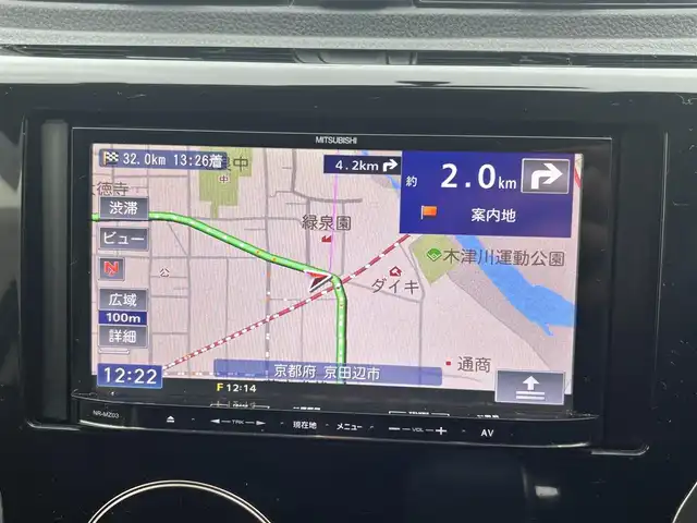 三菱 ｅＫカスタム M 京都府 2014(平26)年 3.6万km シルキーホワイト ・純正7インチメモリナビ(NR-MZ03)/　ワンセグ/　CD/DVD再生/　SD再生/・アイドリングストップ/・電格ミラー/・純正14インチAW/・純正マット/・純正バイザー/・取説/保証書