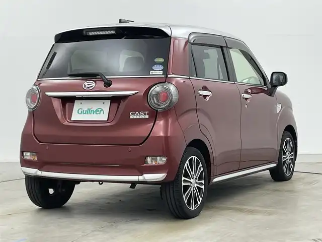 ダイハツ キャスト スタイル G ターボ SAⅡ 岡山県 2016(平28)年 3.8万km ファイアークォーツレッドM ナビ/【Bluetooth/フルセグTV/USB/CD/DVD】/型番:MDV-D502BT/バックカメラ/社外ドライブレコーダー（前後）/衝突軽減ブレーキシステム/ＥＴＣ/ＬＥＤヘッドライト/オートライト/フォグランプ/プッシュスタート/アイドリングストップ/純正フロアマット/純正15インチアルミホイール/スマートキー×1