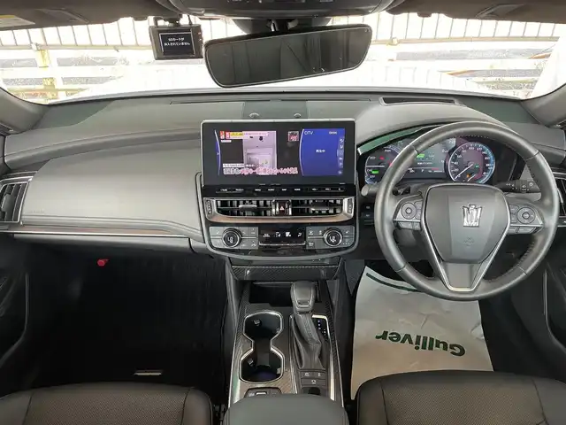 トヨタ クラウン ハイブリッド RS アドバンス 千葉県 2021(令3)年 4.5万km プレシャスホワイトパール 黒レザーシート/純正12.3インチナビ/・CD/DVD/MSV/Bluetooth/フルセグTV/トヨタセーフティーセンス/・プリクラッシュセーフティー/・レーンディパーチャーアラート/・パーキングサポートブレーキ/・リヤクロストラフィックアラート/・ロードサインアシスト/・ブラインドスポットモニター/・アダプティブクルーズコントロール/・オートマチックハイビーム/前席パワーシート/前席シートヒーター/前席シートベンチレーション/ステアリングヒーター/スマートキー/前後コーナーセンサー/トランクイージークローザー/ヘッドアップディスプレイ/純正18インチアルミホイール/純正LEDヘッドライト/フォグランプ/社外前後ドライブレコーダー【DC-DR652】/ビルトインETC2.0/ドアバイザー/サイド＆カーテンエアバッグ/新車時保証書＆取扱説明書