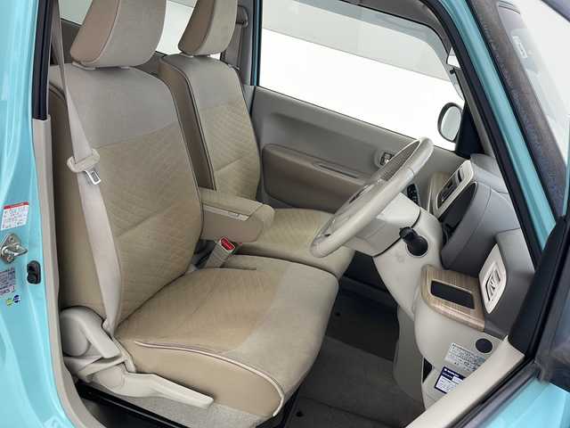 スズキ ラパン X 沖縄県 2015(平27)年 8.6万km フレンチミントPM 純正オーディオ　/(ＡＭ　ＦＭ　ＣＤ　ＡＵＸ)　/ビルトインＥＴＣ　/レーダーブレーキサポート/スマートキー　/プッシュスタート　/シートヒーター　/ＬＥＤヘッドライト　/アイドリングストップ　/オートライト　/オートエアコン/電動格納ミラー　/社外アルミホイール/純正フロアマット