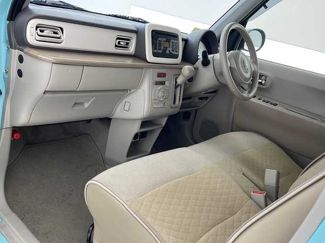 スズキ ラパン X 沖縄県 2015(平27)年 8.6万km フレンチミントPM 純正オーディオ　/(ＡＭ　ＦＭ　ＣＤ　ＡＵＸ)　/ビルトインＥＴＣ　/レーダーブレーキサポート/スマートキー　/プッシュスタート　/シートヒーター　/ＬＥＤヘッドライト　/アイドリングストップ　/オートライト　/オートエアコン/電動格納ミラー　/社外アルミホイール/純正フロアマット