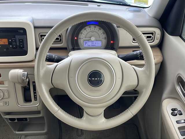 スズキ ラパン X 沖縄県 2015(平27)年 8.6万km フレンチミントPM 純正オーディオ　/(ＡＭ　ＦＭ　ＣＤ　ＡＵＸ)　/ビルトインＥＴＣ　/レーダーブレーキサポート/スマートキー　/プッシュスタート　/シートヒーター　/ＬＥＤヘッドライト　/アイドリングストップ　/オートライト　/オートエアコン/電動格納ミラー　/社外アルミホイール/純正フロアマット