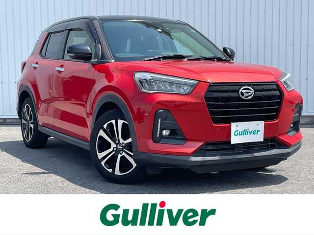 ダイハツ ロッキー G 滋賀県 2020(令2)年 3.8万km ブラックマイカメタリック/コンパーノレッド 純正9型ナビ　/・フルセグTV/・CD/・DVD/・Bluetooth/・USB/・HDMI/・バックカメラ/ドラレコ/ETC/次世代スマートアシスト/・衝突被害軽減システム/・車線逸脱警報抑制機能/・レーダークルーズコントロール/・誤発進抑制機能/・ふらつき警報/・先行車発進お知らせ機能/・進入禁止標識認識機能/・オートハイビーム/・サイドビューランプ/シートヒーター/コーナーセンサー/オートライト/フォグランプ/電格ウィンカーミラー
