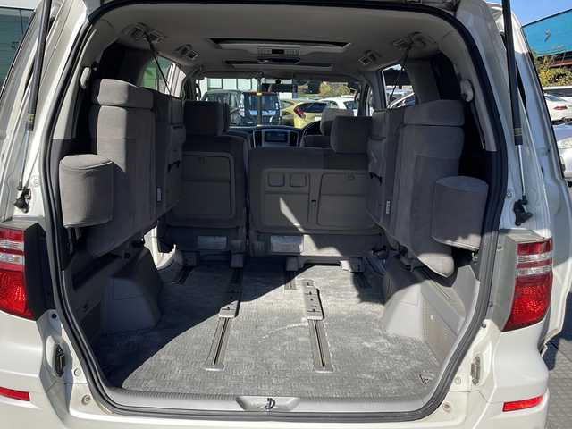 トヨタ アルファード Ｇ MS LTD 茨城県 2005(平17)年 14万km ホワイトパールマイカ 社外SDナビ(Bluetooth/バックカメラ/フルセグTV/CD/DVD)/サンルーフ/盗難防止装置/冷房WAC/スペアキー/3列シート/純正フロアマット/両側パワースライドドア/ETC