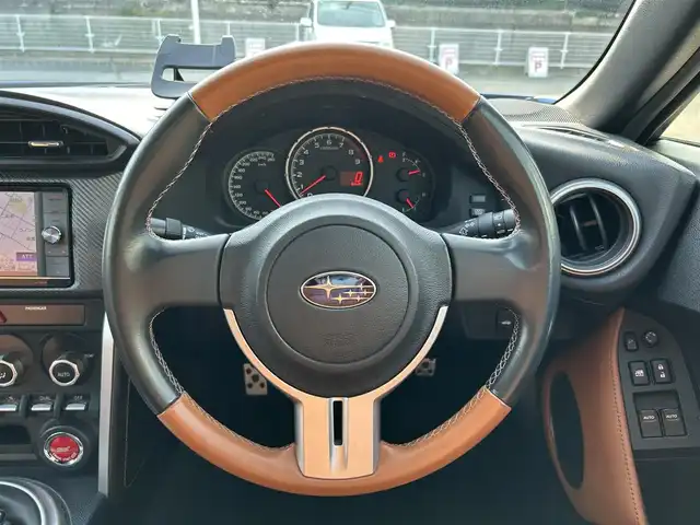 スバル ＢＲＺ プレミアムスポーツパッケージ 愛知県 2014(平26)年 6.3万km WRブルーマイカ 社外メモリナビ/フルセグテレビ/バックカメラ/Bluetooth/プッシュスタート/ETC/シートヒーター/レザーステアリング/modelloマフラー/STIスポイラー