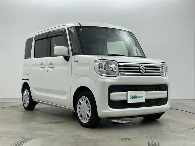 スズキ スペーシア HYBRID X 岡山県 2022(令4)年 1.9万km ピュアホワイトP 社外SDナビ/【Bluetooth/フルセグTV/CD/DVD】/型番:AVN-LS02/両側パワースライドドア/運転席シートヒーター/フロアマット/プッシュスタート/スマートキー/アイドリングストップ/コーナーセンサー（後）/レーンアシスト/横滑り防止装置