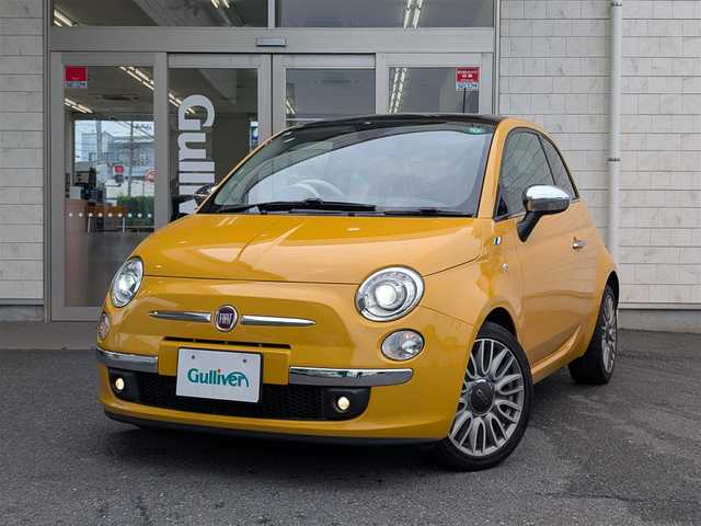 フィアット フィアット ５００ ツインエア カルト 埼玉県 2015(平27)年 8.4万km カントリーポリタンイエロー 限定100台　グレード「カルト」/本革シート/16インチアルミホイール/HIDヘッドライト/サンルーフ/ETC/CD/FM/AMラジオ