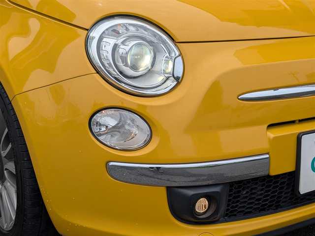 フィアット フィアット ５００ ツインエア カルト 埼玉県 2015(平27)年 8.4万km カントリーポリタンイエロー 限定100台　グレード「カルト」/本革シート/16インチアルミホイール/HIDヘッドライト/サンルーフ/ETC/CD/FM/AMラジオ