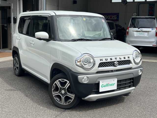 スズキ ハスラー X 長崎県 2016(平28)年 6.5万km クリスタルホワイトP 純正メモリナビ/　・DVD・USB・Bluetooth・フルセグTV/アラウンドビューカメラ/デュアルカメラブレーキサポート/　・衝突軽減システム・車線逸脱警報・先行車発進お知らせ/ETC/Sエネチャージ/アイドリングストップ/純正15インチアルミホイール/純正HIDヘッドライト/純正フォグライト/オートライト/前席シートヒーター/革巻きステアリング/ステアリングスイッチ/純正フロアマット/純正ドアバイザー/電動オート格納ウインカー付ドアミラー/取扱説明書、保証書/スペアスマートキー×1本