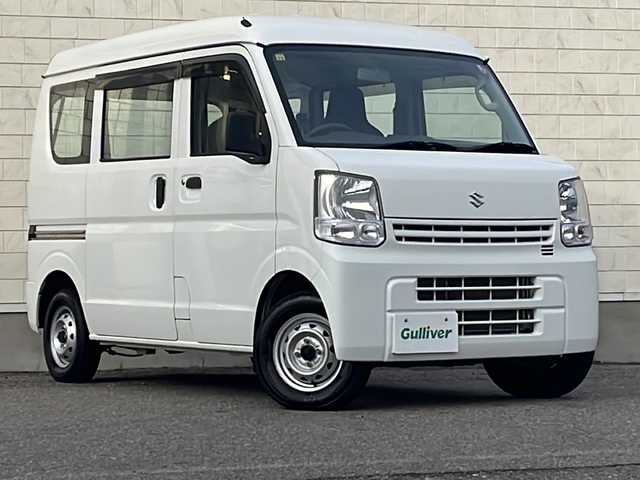 スズキ エブリイ PA 福島県 2019(令1)年 2.8万km スペリアホワイト 4WDボタン有 オートマシフト 純正ラジオ 両側スライドドア 純正ゴムマット ドアバイザー スペアキー ヘッドアップコンソール 純正スチールホイール