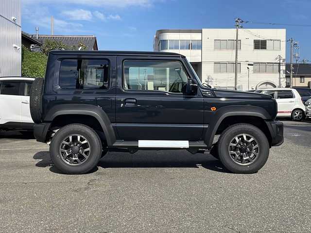 スズキ ジムニー シエラ JC 福井県 2025(令7)年 0.1千km ブルーイッシュブラックパール3 登録時走行距離１０ｋｍ/純正１５インチアルミホイール/背面タイヤ/４WD/プリクラッシュセーフティ/クルーズコントロール/レーンキープアシスト/コーナーセンサー/LEDヘッドライト/フォグランプ/オートリトラミラー/アイドリングストップ/ミラーヒーター/シートヒーター/プッシュスタート/スマートキー/保証書/取扱説明書