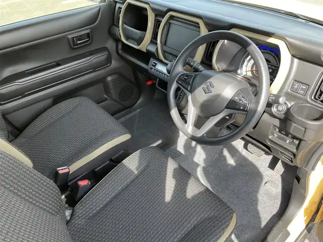 スズキ ハスラー HYBRID G 佐賀県 2025(令7)年 0.7万km アクティブイエロー/ガンメタリック2トーン スズキセーフティーサポート/・デュアルカメラブレーキサポート/・車線逸脱抑制機能/・アダプティブクルーズコントロール/・標識認識機能/・ハイビームアシスト/LEDヘッドライト/・オートマチックハイビーム/シートヒーター/純正15インチアルミホイール/ステアリングリモコン/スマートキー/・プッシュスタート