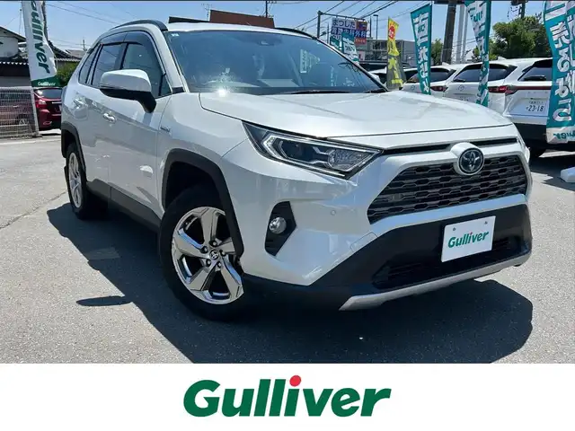 トヨタ ＲＡＶ４ ハイブリットG 長野県 2019(令1)年 11.3万km ホワイトパールクリスタルシャイン 4WD/ワンオーナー/純正ナビ/・Bluetooth/CD/DVD/TV/バックカメラ/純正2.0ETC/電動リアゲート/社外ドライブレコーダー/純正フロアマット/メモリパワーシート/レザーシート/前席シートヒーター/純正18インチAW/前後コーナーセンサー/LEDオートライト/オートマチックハイビーム/ハンドルヒーター/寒冷地仕様/クルーズコントロール追走あり/電格ミラー/ドアバイザー/取り扱い説明書/保証書