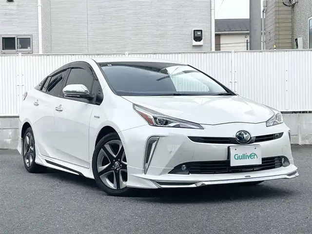 トヨタ プリウス A ツーリングセレクション 栃木県 2020(令2)年 2.9万km ホワイトパールクリスタルシャイン ワンオーナー/モデリスタエアロ/純正ナビ/（BT/DVD/CD/フルセグTV/SD）/CD録音/衝突軽減ブレーキ/車線逸脱警報/BSM/RCTA/レーダークルーズコントロール/パーキングアシスト/ヘッドアップディスプレイ/レザーシート/パワーシート/シートヒーター/エンジンスターター/コーナーセンサー/ドライブレコーダー/ETC2.0/ドアバイザー/オートリトラクタブルミラー/オートハイビーム/ドアバイザー/スペアキー/保証書/取説