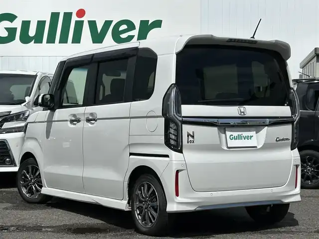 ホンダ Ｎ ＢＯＸ カスタム EX 福島県 2021(令3)年 3.7万km プラチナホワイトパール 純正ナビ/フルセグＴＶ/ＣＤ/ＤＶＤ/ＦＭ・ＡＭ/両側パワスラ/衝突軽減ブレーキ/レーンアシスト/ドライブレコーダー/クルーズコントロール/チップアップシート/純正フロアマット/ドアバイザー/前席シートヒーター/ＬＥＤヘッドライト