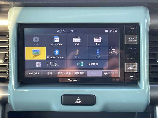 スズキ ハスラー タフワイルド 山梨県 2019(平31)年 7万km オフブルーメタリック/ブラック 2トーン 社外メモリナビ/ＣＤＤＶＤＢＴ/衝突軽減ブレーキ/フルセグテレビ/バックカメラ/アイドリングストップ/プッシュスタート/ETC/純正HIDヘッドライト/ドライブレコーダー/シートヒーター