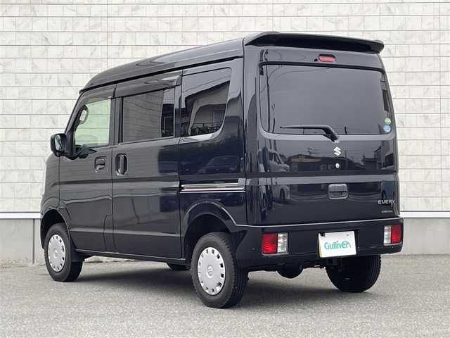 スズキ エブリイ JOIN 山形県 2015(平27)年 7.8万km ブルーイッシュブラックパール3 禁煙車/4WD/リフトアップ（2インチ）/ハイルーフ/社外SDナビ/・TV/AM/FM/DVD/ハロゲンヘッドライト/盗難防止装置/両側スライドドア/バックカメラ/ドライブレコーダー/リモコンキー/MTモード付AT/純正ドアバイザー/純正フロアマット/ETC/保証書/取扱説明書