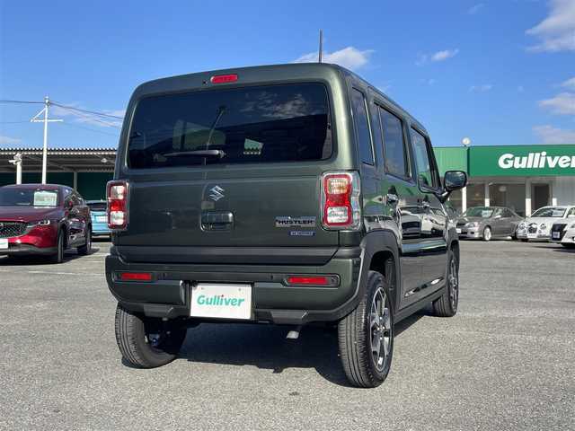 スズキ ハスラー HYBRID X ターボ 千葉県 2025(令7)年 0.7万km クールカーキPM スズキセーフティーサポート/・デュアルカメラブレーキサポート/・誤発進抑制機能/・車線逸脱警報機能/・車線逸脱抑制機能/・ふらつき警報機能/・先行車発進お知らせ機能/・ハイビームアシスト/・標識認識機能/・アダプティブクルーズコントロール/・後退時ブレーキサポート/・リヤパーキングセンサー/社外8インチSDナビ【MDV-S811HDL】/・CD/DVD/MSV/Bluetooth/フルセグ/バックカメラ/前席シートヒーター/スマートキー/純正LEDヘッドライト/フォグランプ/純正15インチアルミホイール/ヘッドライトレベライザー/社外前後ドライブレコーダー/ETC/本革巻きステアリング/サイド＆カーテンエアバッグ/新車時保証書＆取扱説明書