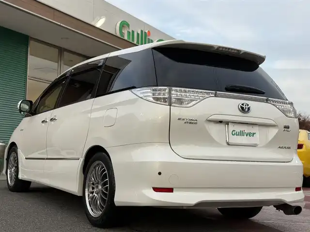 トヨタ エスティマ ハイブリッド アエラス レザーパッケージ 香川県 2012(平24)年 7.5万km ホワイトパールクリスタルシャイン 9インチサイバーナビ/フルセグ/CD/DVD/BT/13.3インチフリップダウンモニター/ダブルサンルーフ/バックカメラ/社外18インチアルミ/ブラックレザーシート/パワーシート/前席シートヒーター/キセノンヘッドライト/両側パワースライドドア/パワーバックドア/ローダウン/社外スピーカー/社外アンプ/オーディオネットワーク/前後ドライブレコーダー/ETC