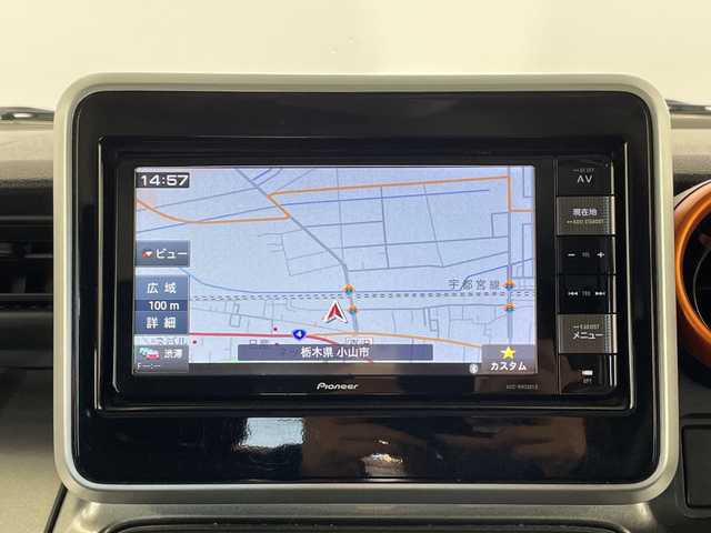 スズキ スペーシア ギア HYBRID XZ 栃木県 2020(令2)年 4.4万km フェニックスレッドパール/ガンメタリック2トーンルーフ 純正ナビ/(CD/DVD/フルセグTV/Bluetooth/SD/AUX)/スズキセーフティサポート/コーナーセンサー/両側パワースライドドア/ビルトインETC/前席シートヒーター/スマートキー/ルーフレール/禁煙車/赤/黒２トーン/オートライト/LEDヘッドライト/横滑り防止装置/フォグランプ/プッシュスタート/アイドリングストップ/ステアリングスイッチ/革巻きステアリング/電動格納ミラー/純正１５インチアルミホイール/純正フロアマット