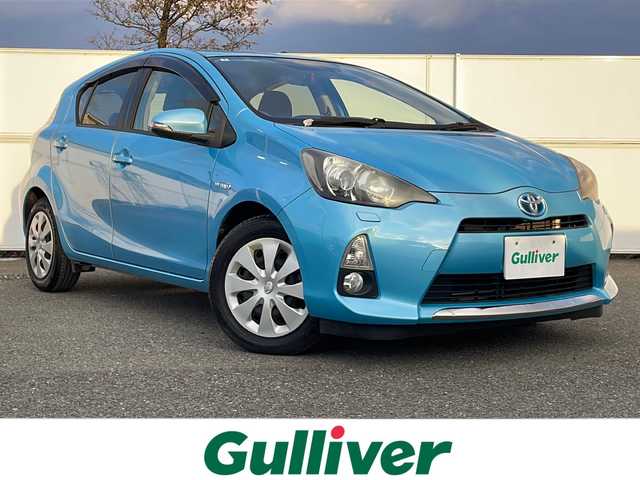 トヨタ アクア S 岩手県 2012(平24)年 17.9万km クールソーダメタリック ナビ　バックカメラ　Ｂｌｕｅｔｏｏｔｈ　ＣＤ／ＤＶＤ再生　フルセグ　ＥＴＣ　ＬＥＤオートライト　純正フロアマット　スマートキー　ヘッドライトウォッシャー　ステアリングスイッチ　オートエアコン