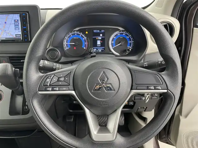 三菱 ｅＫワゴン M 富山県 2022(令4)年 5.5万km オークブラウンメタリック 4WD/社外ナビ【MDV-D7088TW】/(AM/FM/CD/DVD/SD/BT)/フルセグTV/バックカメラ/衝突被害軽減ブレーキ/レーンキープアシスト/オートライト/標識認識機能/横滑り防止装置/リモコンキー/社外フロアマット/ドアバイザー