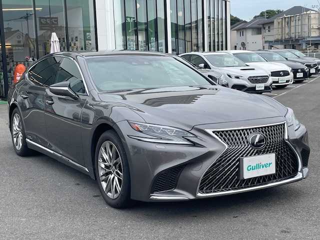レクサス ＬＳ 500h Iパッケージ 長崎県 2018(平30)年 5.1万km マンガンラスター 純正メーカーナビ/CD/DVD/BT/USB/フルセグTV/全方位カメラ/黒レザーシート/前席メモリーシート/前席パワーシート/前席シートヒーター/前席エアーシート/ステアリングヒーター/衝突被害軽減システム/ステアリングスイッチ/レーダークルーズコントロール/ブラインドスポットモニター/デジタルインナーミラー/パワーバックドア/純正LEDヘッドライト/オートマチックハイビーム/パドルシフト/ドライブレコーダー/ビルトインETC