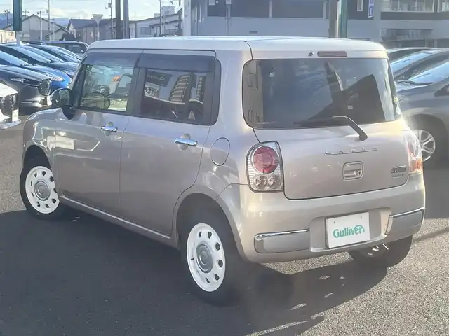 スズキ ラパン ショコラ X 島根県 2014(平26)年 9.5万km シャンパンピンクパール/メタリックホワイト 社外ＨＤＤナビ　/フルセグＴＶ　/ＤＶＤ再生　/Ｂｌｕｅｔｏｏｔｈ接続　/ＥＴＣ　/アイドリングストップ/スマートキー/プッシュスタート/純正アルミホイール　/純正ＨＩＤヘッドライト/純正フロアマット　/保証書　/取扱説明書　/スペアキー１本　