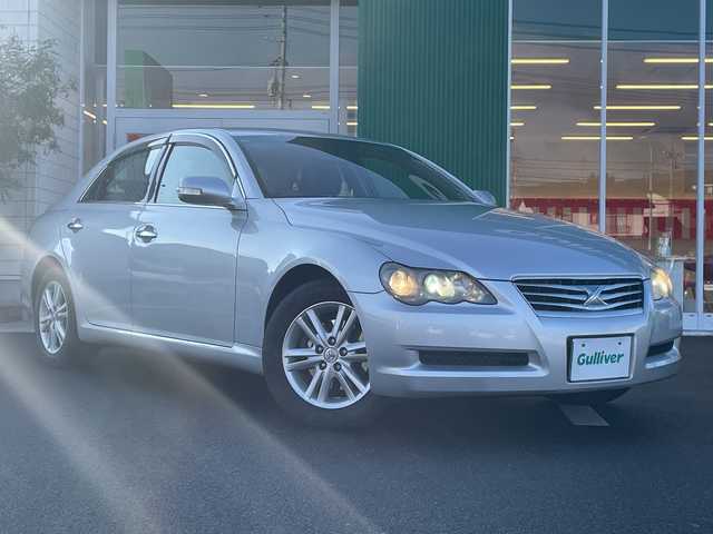トヨタ マークＸ 250G 岡山県 2006(平18)年 6.2万km シルバーM 純正ナビ/CD、MD、AM、FM/バックカメラ/ETC/前席パワーシート/リモコンキー/オートライト/サイドバイザー