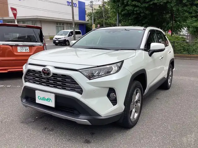 トヨタ ＲＡＶ４ G 神奈川県 2021(令3)年 7.6万km ホワイトパールクリスタルシャイン ワンオーナー/４WD/ディスプレイオーディオ/全方位カメラ/トヨタセーフティセンス/コーナーセンサー/ＥＴＣ/ドライブレコーダー/パワーバックドア/合皮シート/D席パワーシート/シートヒーター/LEDヘッドライト/オートライト/フォグランプ/横滑り防止装置/スマートキー/プッシュスタート/ステアリングスイッチ/革巻きステアリング/電動格納ミラー