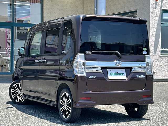 ダイハツ タント カスタム RS スマートセレ SA 愛知県 2014(平26)年 6.4万km プラムブラウンクリスタルマイカ 登録時63255km/ワンオーナー/ＬＥＤヘッドライト/フォグランプ/純正１５インチアルミ/両側パワースライドドア/バックカメラ/純正ナビＴＶ/ＣＤ／ＤＶＤ　フルセグ/純正フロアマット/革巻ハンドル/ＥＴＣ/電動格納ミラー/ミラーウインカー/オートライト/保証書/取扱説明書/スマートキー×2
