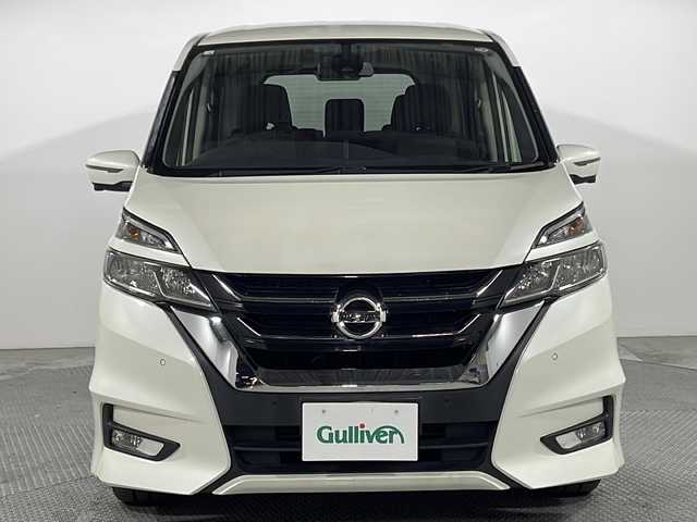 日産 セレナ ハイウェイスター 広島県 2016(平28)年 6.5万km ブリリアントホワイトパール 禁煙/純正ナビ/クルーズコントロール/アラウンドビューモニター/両側パワースライド/レーンキープアシスト/ETC/後席フリップダウンモニター/コーナーセンサー/衝突軽減システム/横滑り防止装置/オートライト/スペアキー(1本)/スマートキー/パーキングアシスト/アイドリングストップ/純正16インチアルミホイール/エアバッグ(運転席/助手席/サイド)