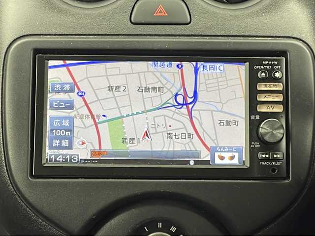 日産 マーチ 12S Vパッケージ 新潟県 2012(平24)年 8.2万km ブリリアントシルバー 純正SDナビ/(AM/FM/CD/SD/ワンセグ/Bluetooth)/ヘッドライトレベライザー/社外アルミホイール付冬タイヤ積込/(165/70/R14/7mm)/電動格納ミラー/ドアバイザー