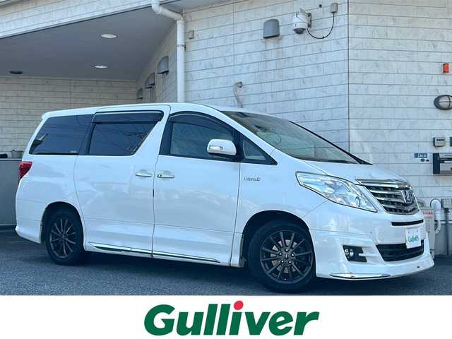 トヨタ アルファードハイブリット G プレミアムシートパッケージ 神奈川県 2014(平26)年 18.3万km ホワイトパールクリスタルシャイン 純正ナビ(CD/DVD/HDD/フルセグTV)/全方位カメラ/ツインサンルーフ/モデリスタエアロ/純正フリップダウンモニター/両側パワースライドドア/レザーシート/全席シートヒーター/全席パワーシート(メモリー機能付)/キャプテンシート/クルーズコントロール/パワーバックドア/ビルトインETC/前後ドライブレコーダー/AC100V電源/オートライト/純正フロアマット/純正ドアバイザー/ISOFIX/スペアキー×1/保証書/取扱説明書