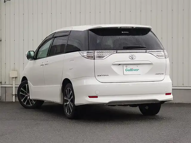 トヨタ エスティマ アエラス 山形県 2012(平24)年 10.5万km ホワイトパールクリスタルシャイン 4WD/純正HDDナビ/　【CD DVD HDD AUX】/フルセグTV/バックカメラ/両側パワースライドドア/ETC/スマートキー/3列シート/キセノンヘッドライト/フォグランプ/ウィンカーミラー/純正フロアマット/ドアバイザー