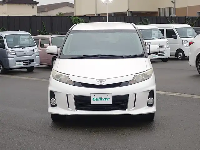 トヨタ エスティマ アエラス 山形県 2012(平24)年 10.5万km ホワイトパールクリスタルシャイン 4WD/純正HDDナビ/　【CD DVD HDD AUX】/フルセグTV/バックカメラ/両側パワースライドドア/ETC/スマートキー/3列シート/キセノンヘッドライト/フォグランプ/ウィンカーミラー/純正フロアマット/ドアバイザー