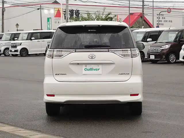 トヨタ エスティマ アエラス 山形県 2012(平24)年 10.5万km ホワイトパールクリスタルシャイン 4WD/純正HDDナビ/　【CD DVD HDD AUX】/フルセグTV/バックカメラ/両側パワースライドドア/ETC/スマートキー/3列シート/キセノンヘッドライト/フォグランプ/ウィンカーミラー/純正フロアマット/ドアバイザー
