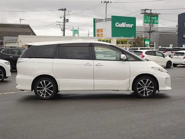 トヨタ エスティマ アエラス 山形県 2012(平24)年 10.5万km ホワイトパールクリスタルシャイン 4WD/純正HDDナビ/　【CD DVD HDD AUX】/フルセグTV/バックカメラ/両側パワースライドドア/ETC/スマートキー/3列シート/キセノンヘッドライト/フォグランプ/ウィンカーミラー/純正フロアマット/ドアバイザー