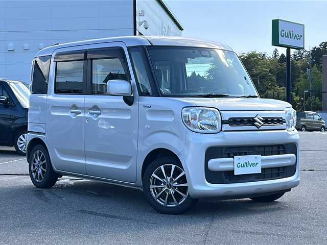 スズキ スペーシア HYBRID G 石川県 2018(平30)年 5.3万km シルキーシルバーメタリック ワンオーナー/スマートキー/レーダーブレーキ/レーンデパーチャー/クリアランスソナー/360度ドライブレコーダー/社外CDオーディオ/ラジアルタイヤ4本積込/保証書・取説