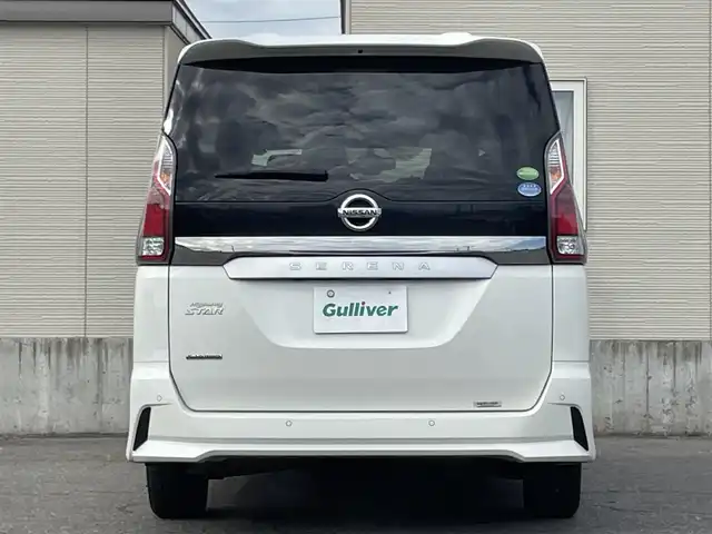 日産 セレナ 青森県 2019(平31)年 7.3万km ブリリアントホワイトパール ワンオーナー/4WD/純正SDナビ/CD/DVD/SD/BT/USB/フルセグTV/インテリジェントアラウンドビューモニター/両側パワースライドドア/クルーズコントロール/クリアランスソナー/ステアリングリモコン/アイドリングストップ/純正エンジンスターター/ETC/オートライト/LEDヘッドライト/フォグライト/電動パーキングブレーキ/プッシュスタート/純正ドアバイザー/純正フロアマット/積込スタッドレスタイヤ/保証書/取扱説明書