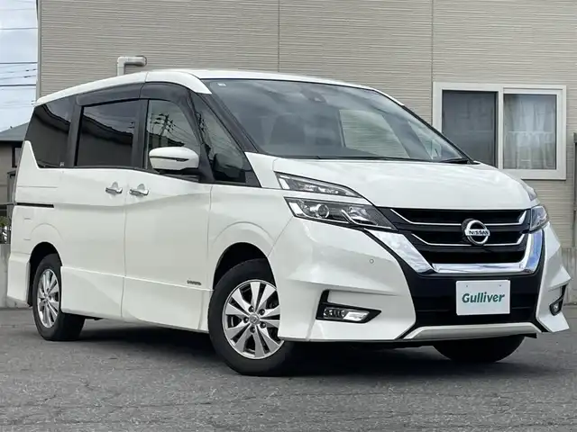 日産 セレナ 青森県 2019(平31)年 7.3万km ブリリアントホワイトパール ワンオーナー/4WD/純正SDナビ/CD/DVD/SD/BT/USB/フルセグTV/インテリジェントアラウンドビューモニター/両側パワースライドドア/クルーズコントロール/クリアランスソナー/ステアリングリモコン/アイドリングストップ/純正エンジンスターター/ETC/オートライト/LEDヘッドライト/フォグライト/電動パーキングブレーキ/プッシュスタート/純正ドアバイザー/純正フロアマット/積込スタッドレスタイヤ/保証書/取扱説明書