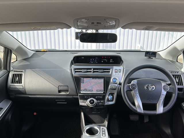 トヨタ プリウス α S 愛媛県 2015(平27)年 7.5万km ホワイトパールクリスタルシャイン 純正８インチナビ/（Bluetooth/AM/FM/フルセグTV/DVD）/LEDヘッドライト/ETC/ドライブレコーダー/バックカメラ/スマートキー/スペアキー有/純正フロアマット/TOPRUN16インチAW/横滑り防止装置/プッシュスタートボタン/パワーウィンドウ/パワーステアリング