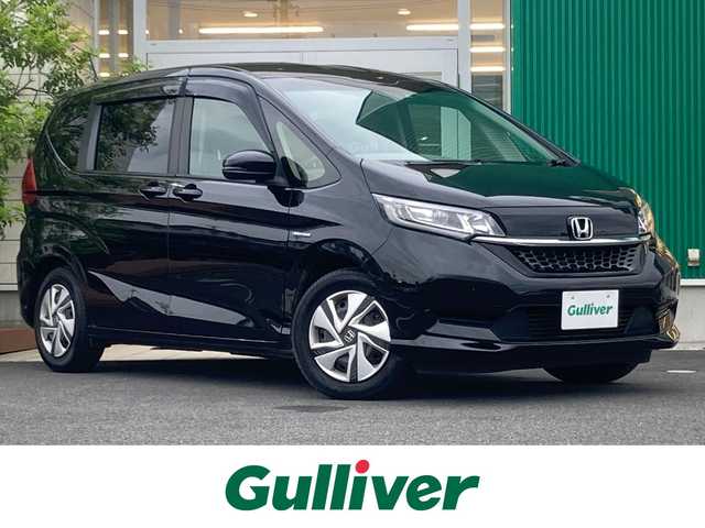 ホンダ フリード ハイブリット G ホンダセンシング 岡山県 2022(令4)年 4.8万km クリスタルブラックパール 純正9インチナビ　VXM-227VFNi/フルセグTV、CD、DVD、Bluetooth、AM、FM/10.1インチフリップダウンモニター/VM-221T/ビルトインETC/バックカメラ/両側パワースライドドア/USB、HDMIポート/レーダークルーズコントロール/前後ドライブレコーダー/スマートキー/プッシュスタート/前席シートヒーター/ホンダセンシング