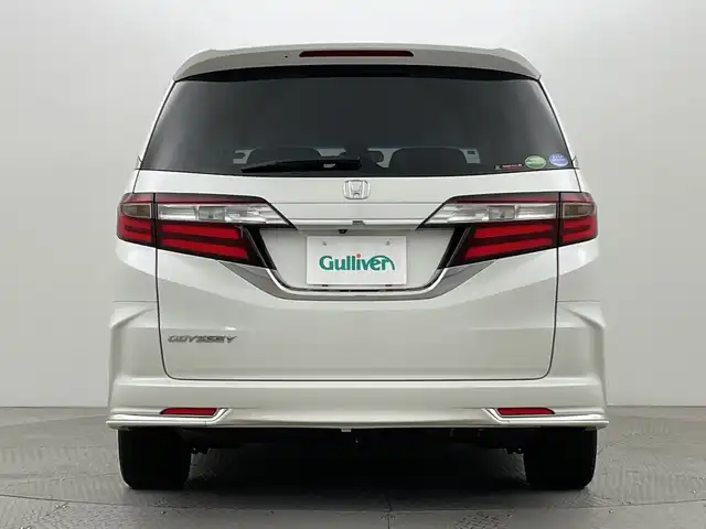 ホンダ オデッセイ G エアロ ホンダセンシング 新潟県 2018(平30)年 7.6万km プラチナホワイトパール ワンオーナー/純正９インチメモリナビ/フルセグ/　CD/DVD/Bluetooth/VXM-187FNi/バックカメラ/両側パワースライドドア/スマートキー×２/衝突被害軽減ブレーキ/レーダークルーズコントロール/LEDヘッドライト/オートライト/ETC2.0/フォグランプ/レーンアシスト/プッシュスタート/社外アルミ付きスタッドレス/　（積み込み７mm）