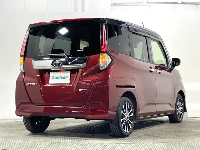 トヨタ ルーミー カスタムG－T 大阪府 2021(令3)年 2.9万km ブラックマイカメタリック/ファイアークォーツレッドメタリック 純正ナビＴＶ　全方位カメラ　ＥＴＣ　ドラレコ　両側パワスラ　衝突軽減　シートヒーター　レーダークルコン　コーナーセンサー　レーンアシスト　電動ミラー　オートライト　ＬＥＤヘッドライト　フォグランプ