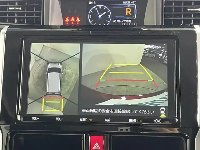 トヨタ ルーミー カスタムG－T 大阪府 2021(令3)年 2.9万km ブラックマイカメタリック/ファイアークォーツレッドメタリック 純正ナビＴＶ　全方位カメラ　ＥＴＣ　ドラレコ　両側パワスラ　衝突軽減　シートヒーター　レーダークルコン　コーナーセンサー　レーンアシスト　電動ミラー　オートライト　ＬＥＤヘッドライト　フォグランプ